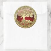 [500]ケルトの生命の木[金ゴールド] ラウンドシール (バッグ)