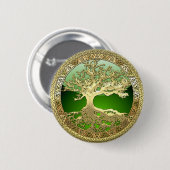 [500]ケルトの生命の木[金ゴールド] 缶バッジ (正面&裏面)