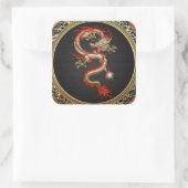 [500]ゴールデンドラゴン中国のフカンロン スクエアシール (バッグ)