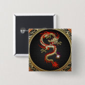 [500]ゴールデンドラゴン中国のフカンロン 缶バッジ (正面&裏面)