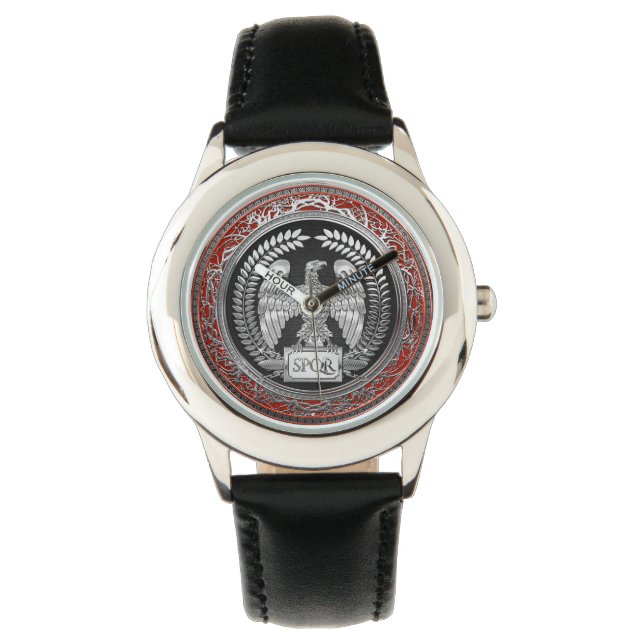[500]シルバー・ローマ・インペリアル・イーグル 腕時計 (正面)