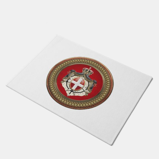 [500]マルタの順序 – SMOM Coat of Arms ドアマット (アングル)