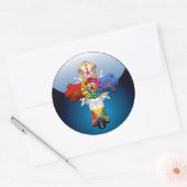 【500】ロージー・クロス(バラ・クロワ) ラウンドシール (封筒)