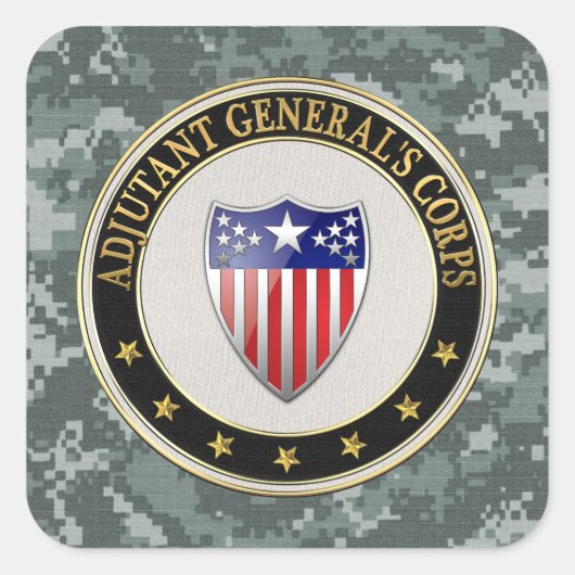 [500]副次官軍部支部記章[3D] スクエアシール (正面)