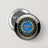 [500]沿岸警備隊：キャプテン(CAPT) 缶バッジ (正面&裏面)