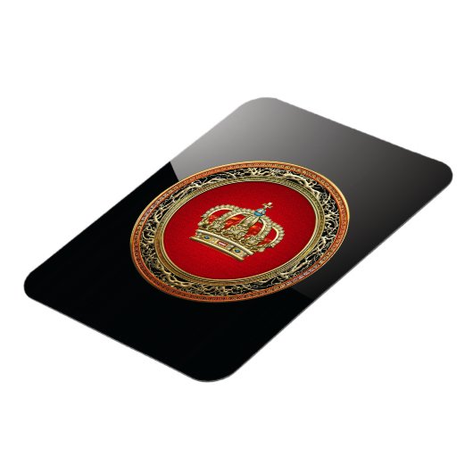 [500]王子様プリンセス王妃クラウン[Belg.金ゴールド] マグネット (左側)