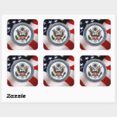 [500]米国州省(DoS)エンブレム[3D] スクエアシール (シート)