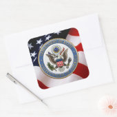 [500]米国州省(DoS)エンブレム[3D] スクエアシール (封筒)