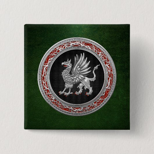 [500]聖銀グリフィン 缶バッジ (正面)