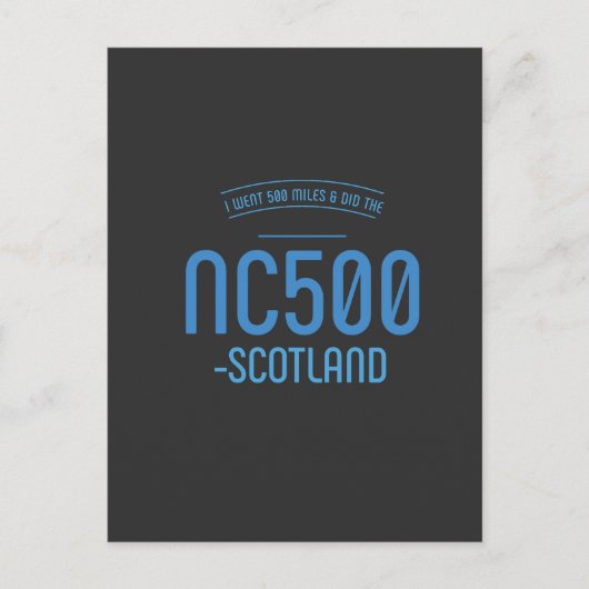 500 nc500マイルのTシャツをした ポストカード (正面)