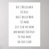 500 piles of laundry sign ポスター (正面)