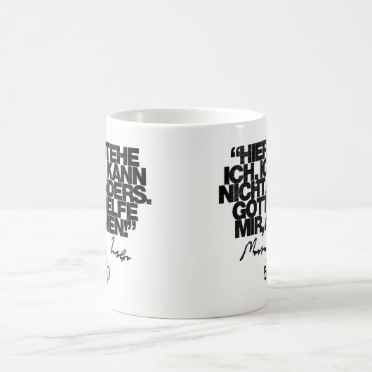 500th記念日の改革のLutherの引用文のマグ コーヒーマグカップ (中央)