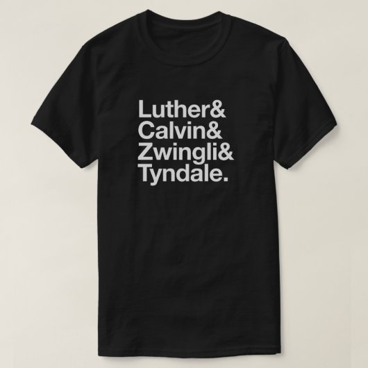 500th記念日の改革のLutherカルヴァンのワイシャツ Tシャツ (デザイン正面)