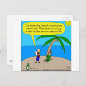 501教会の資金集めの漫画 ポストカード (正面/裏面)