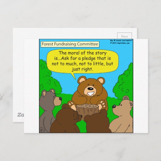 502の募金頼は、ちょうど正しい方法の漫画 ポストカード (正面/裏面)