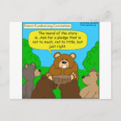 502の募金頼は、ちょうど正しい方法の漫画 ポストカード (正面)