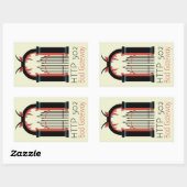 502不正なゲートウェイ 長方形シール (シート)