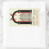 502不正なゲートウェイ 長方形シール (バッグ)