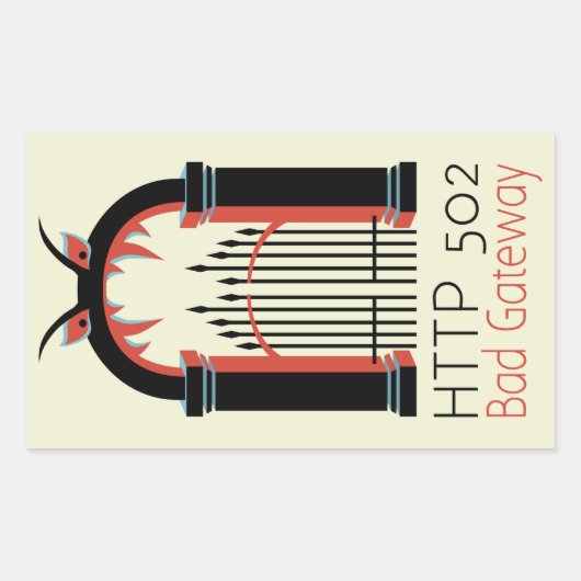 502不正なゲートウェイ 長方形シール (正面)