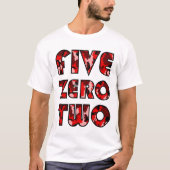 502TRUEカスタム迷彩柄T "FIVE ZERO TWO"制限 Tシャツ (正面)