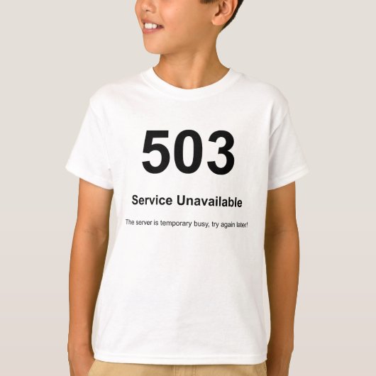 503サービス利用不可 Tシャツ (正面)