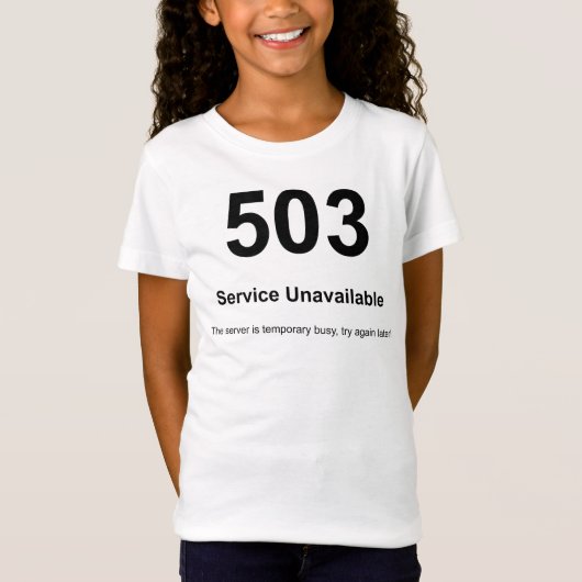 503サービス利用不可 Tシャツ (正面)