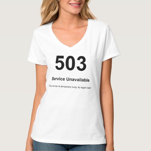 503サービス利用不可 Tシャツ (正面)