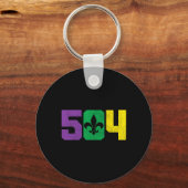 504エリアコードプライドノラニューオーリンズルイジアナマール キーホルダー (正面)