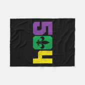 504エリアコードプライドノラニューオーリンズルイジアナマール フリースブランケット (正面(横))