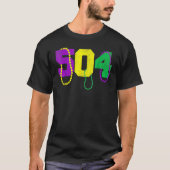 504 Beads Funny Mardi Gras New Orleans Carnival Fe Tシャツ (正面)
