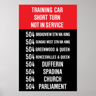 504 KING市電ローラーサイン – CLRV/ALRV ポスター