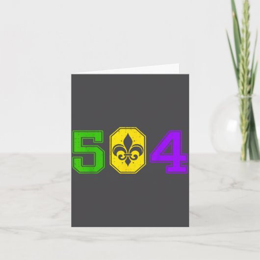 504 Mardi Gras New Orleans Louisiana Carnival Men カード (正面)