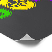 504 Mardi Gras New Orleans Louisiana Carnival Men  ポスター (角)