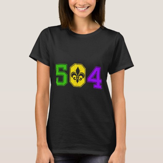 504 Mardi Gras New Orleans Louisiana Carnival Men  Tシャツ (正面)