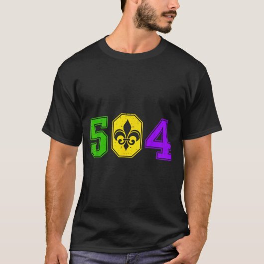 504 Mardi Gras New Orleans Louisiana Carnival Men  Tシャツ (正面)