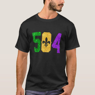 504 Nola New Orleans Mardi Gras Louisiana LA_1 Tシャツ