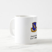 504th PIR自由は自由ではないです コーヒーマグカップ (正面左)