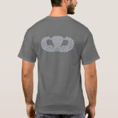 504th PIR + 空輸の翼のTシャツ Tシャツ (裏面)