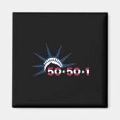 50501抗議運動のTに対する自由の像 マグネット (正面)