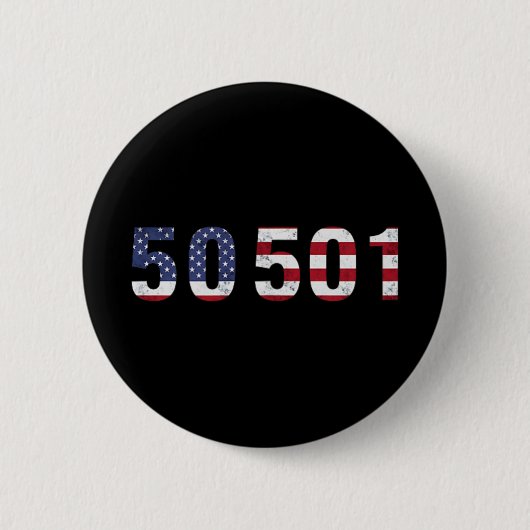 50501抗議 缶バッジ (正面)