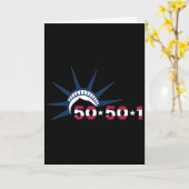 50501 抗議運動 自由の女神像 トランプに抗議 カード (黄色い花)