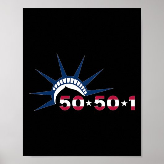 50501 抗議運動 自由の女神 トランプに抗議 ポスター (正面)