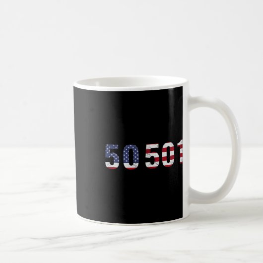 50501 Protest Subtle Resist Trump  コーヒーマグカップ (右)