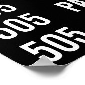 505 DUNDASレプリカTTC路面電車ロールサイン ポスター (角)