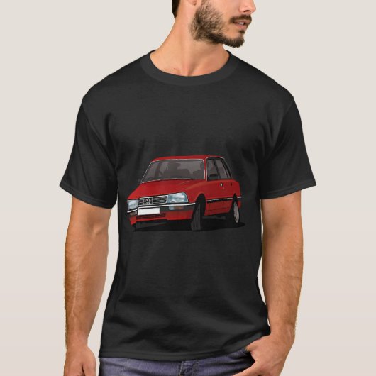 505 GTi - ターボ - 赤 Tシャツ (正面)