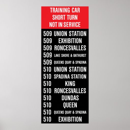 509 HARBOURFRONT/510 SPADINAレプリカTTC記転が号 ポスター (正面)