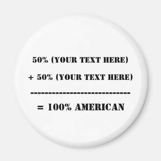 50% （ここにテキストを入力） マグネット (正面)