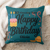 50 すばらしい年 誕生日 クッション (ブランケット)