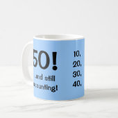 50..そして会計!会計士誕生日 コーヒーマグカップ (正面左)