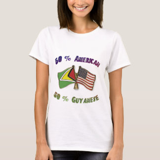 50%のアメリカ人50% Guyanese Tシャツ
